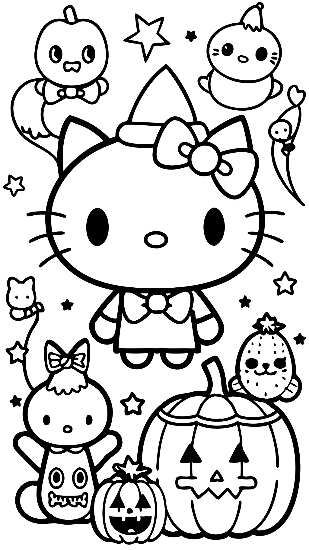 sanrio halloween coloring pages